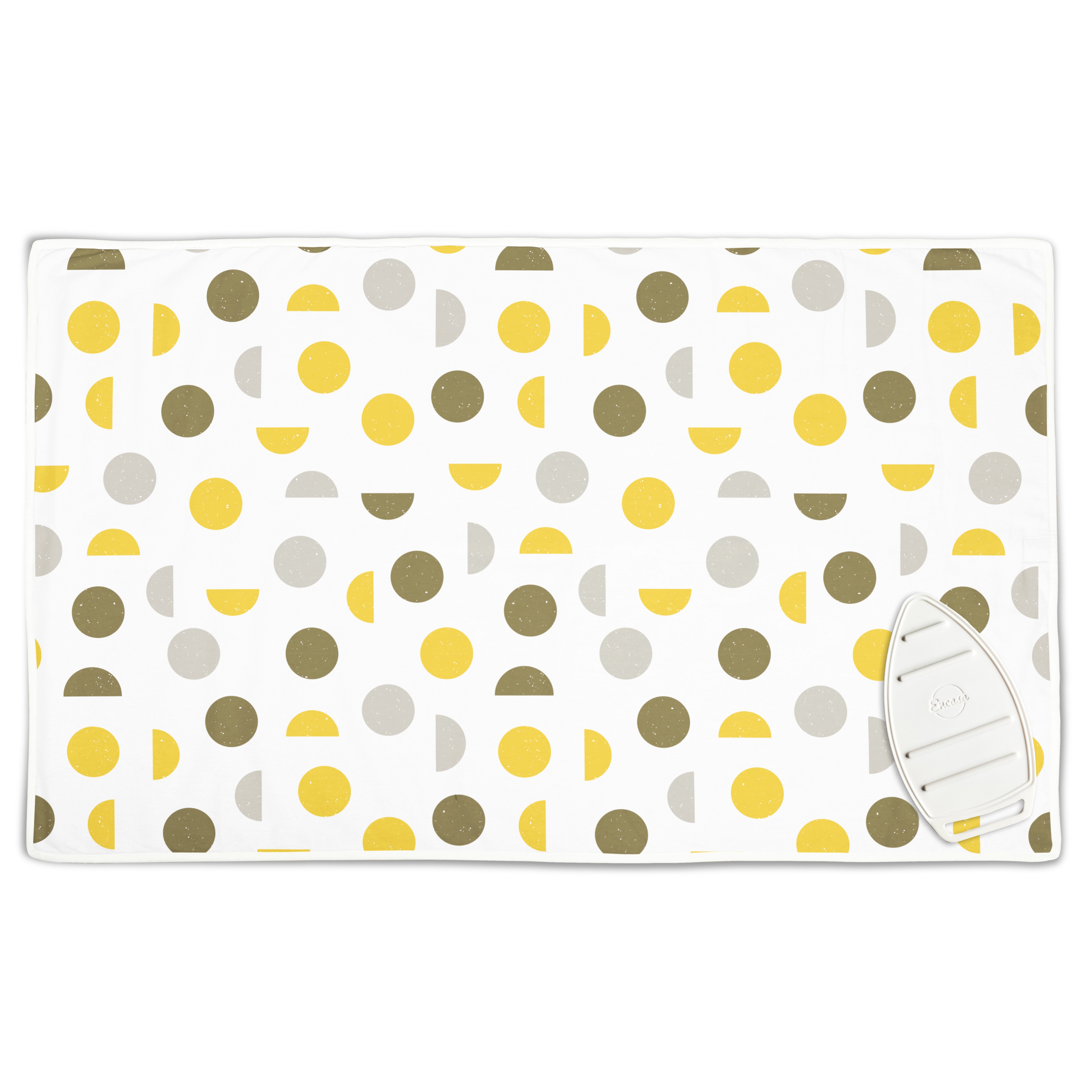 Cotton Yellow Moon Ironing Mat (Pack of 1)