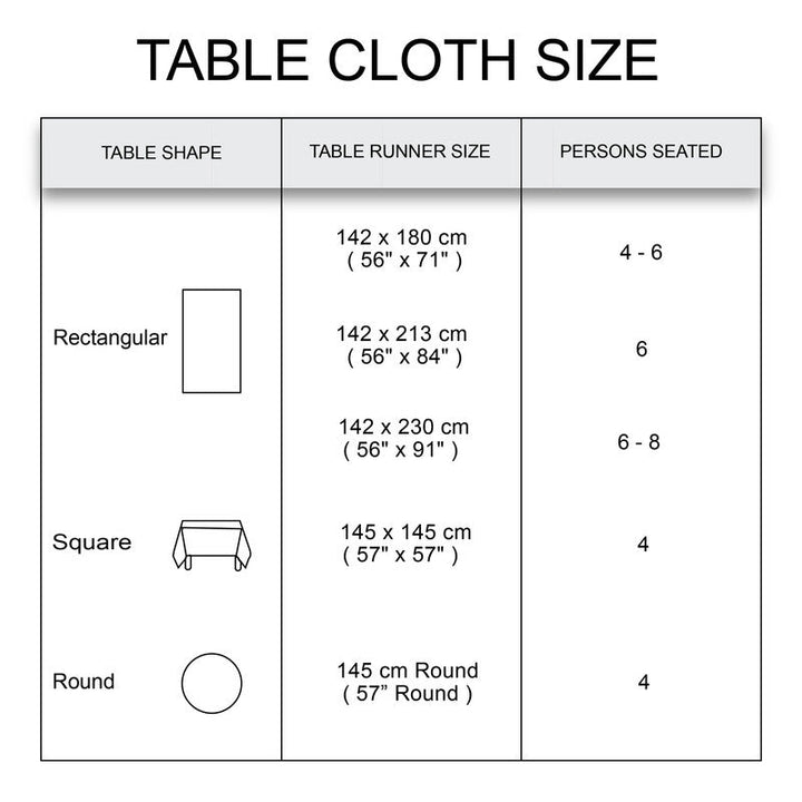 cotton 4 seater square table cloth