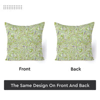 Blackout Polyester Marble Lime Cushion Cover (Pack of 2)