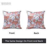 Blackout Polyester F4 English Rose Cushion Cover (Pack of 2)