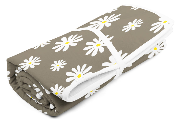 Cotton Daisy Grey Ironing Mat (Pack of 1)