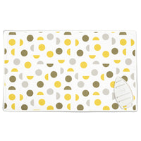 Cotton Yellow Moon Ironing Mat (Pack of 1)