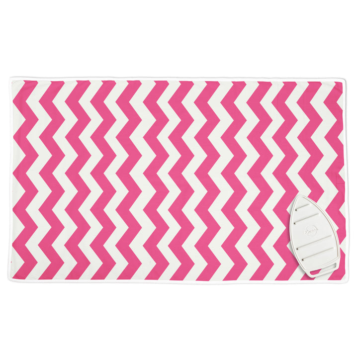 Cotton ZZ Magenta Ironing Mat (Pack of 1)