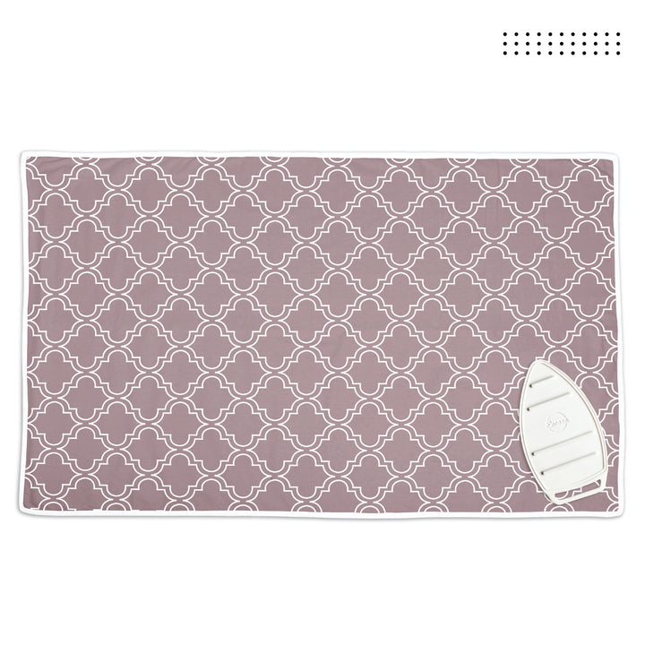 Cotton Mauve Tiles Ironing Mat (Pack of 1)