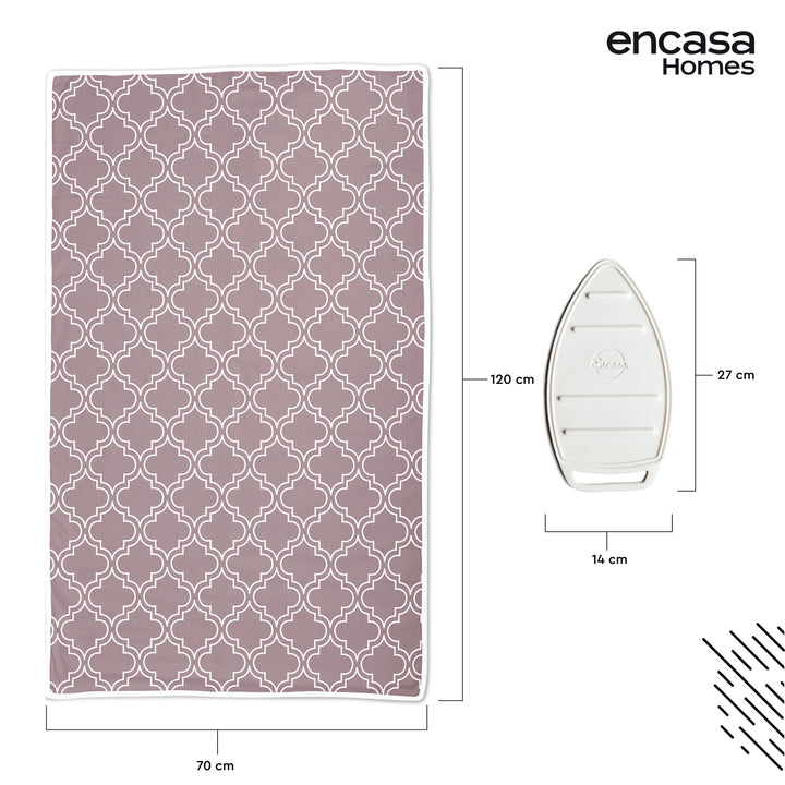 Cotton Mauve Tiles Ironing Mat (Pack of 1)