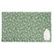 Cotton Big Leaves Green Ironing Mat (Pack of 1)