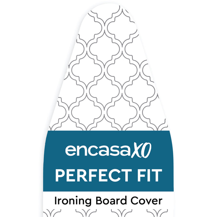 Cotton White Tiles Ironing Board Cover (Pack of 1)