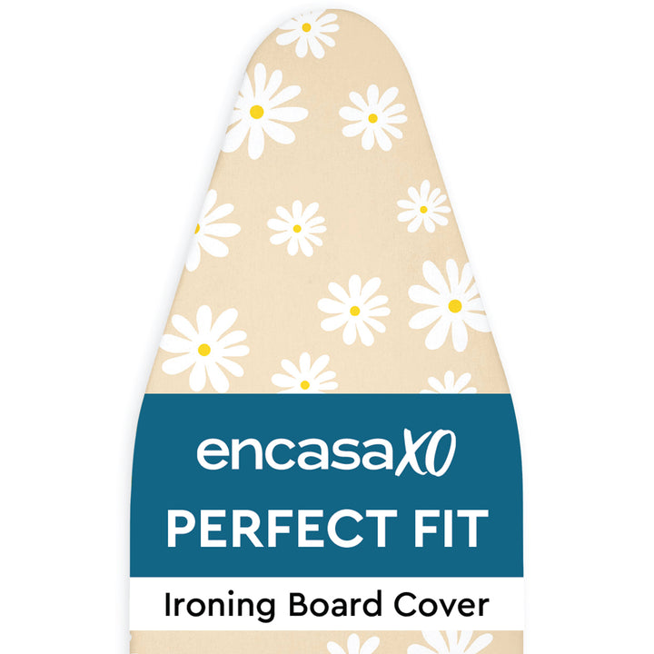 Cotton Daisy Beige Ironing Board Cover (Pack of 1)