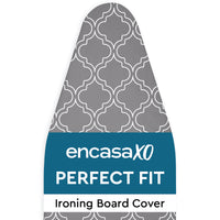 Cotton Grey Tiles Ironing Board Cover (Pack of 1)