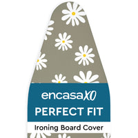 Cotton Daisy Grey Ironing Board Cover (Pack of 1)