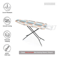 20s Cotton Twill Blocks Ironing Board Cover (Pack of 1)