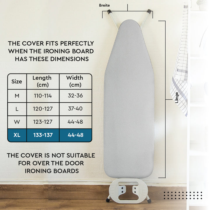 20s Sheeting - Silver Silver Premium Ironing Board Cover (Pack of 1)