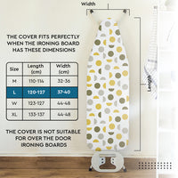 Cotton Daisy Blue Ironing Board Cover (Pack of 1)