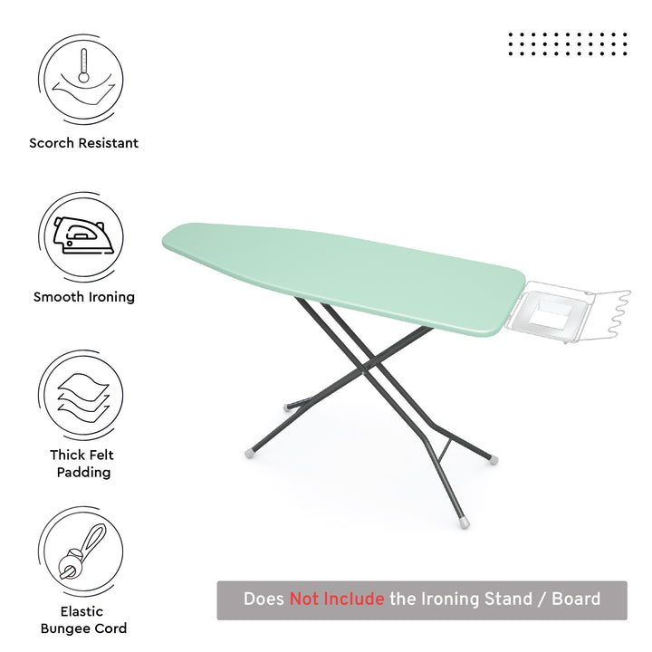 Canvas Mint Green Ironing Board Cover (Pack of 1)