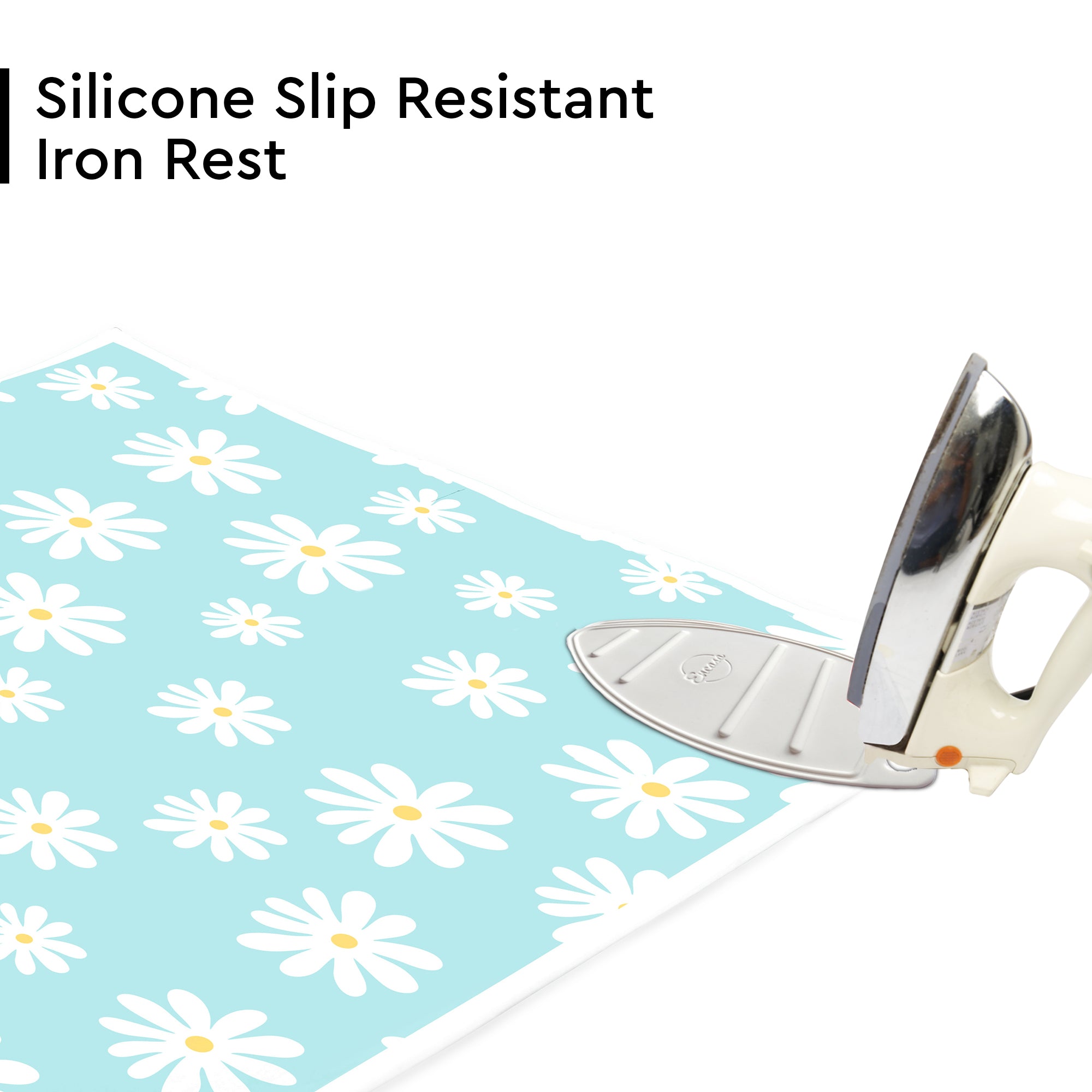 Cotton Daisy Blue Ironing Mat (Pack of 1)