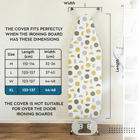 Cotton Daisy Beige Ironing Board Cover (Pack of 1)
