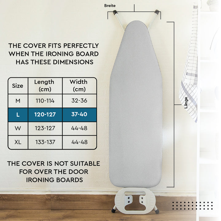20s Sheeting - Silver Silver Premium Ironing Board Cover (Pack of 1)