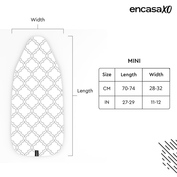 Cotton White Tiles Ironing Board Cover (Pack of 1)