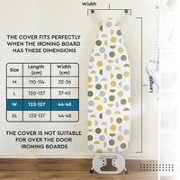 Cotton White Tiles Ironing Board Cover (Pack of 1)