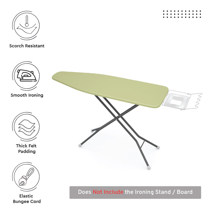 Canvas Sage Green Ironing Board Cover (Pack of 1)