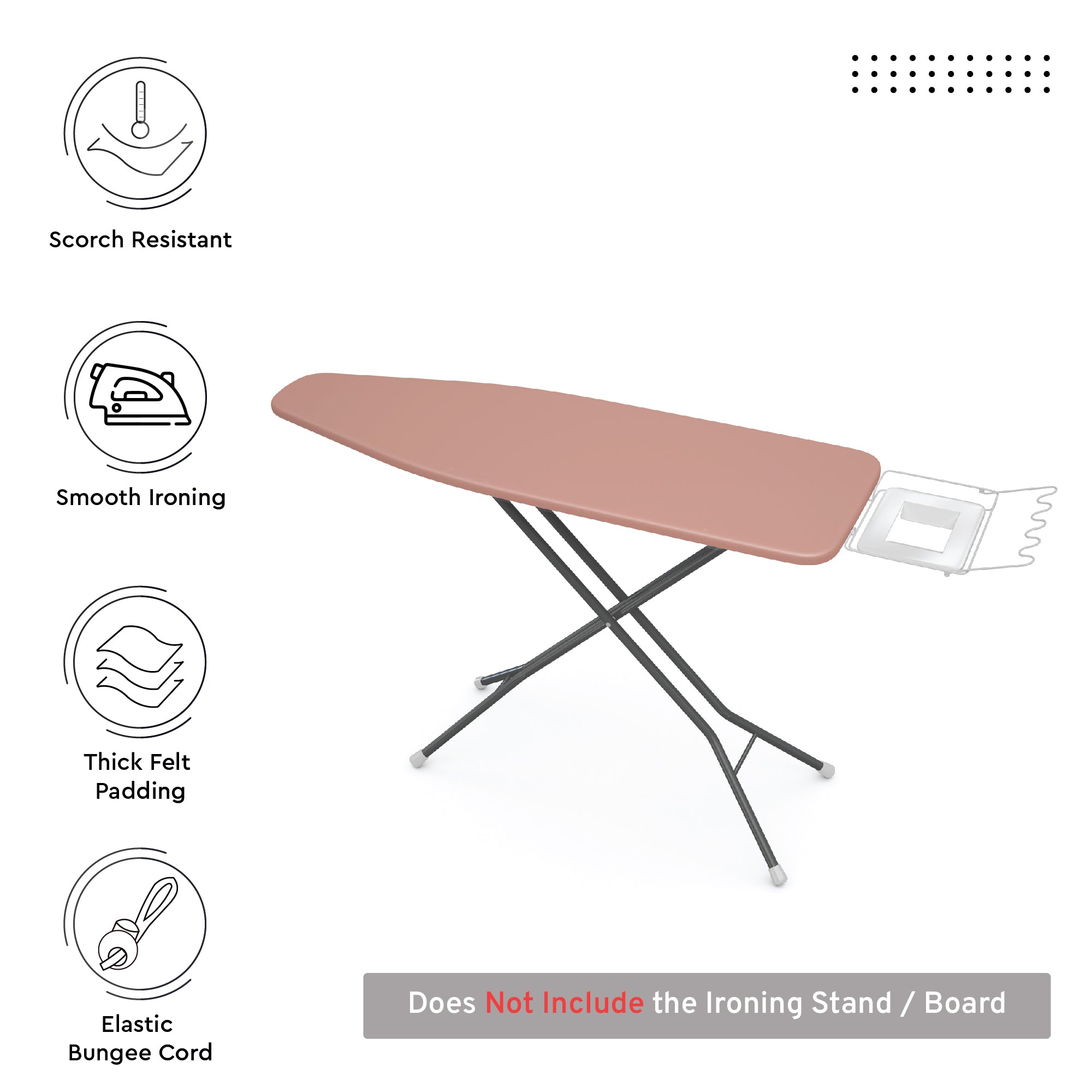 Canvas Tan Ironing Board Cover (Pack of 1)
