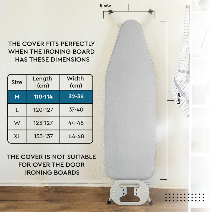 20s Sheeting - Silver Silver Premium Ironing Board Cover (Pack of 1)