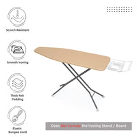 Canvas Light Beige Ironing Board Cover (Pack of 1)