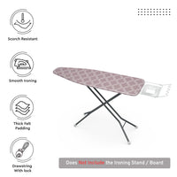 Cotton Mauve Tiles Ironing Board Cover (Pack of 1)