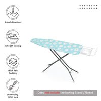 Cotton Daisy Blue Ironing Board Cover (Pack of 1)