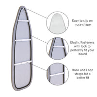 20s Sheeting - Silver Silver Jetstream Ironing Board Cover (Pack of 1)