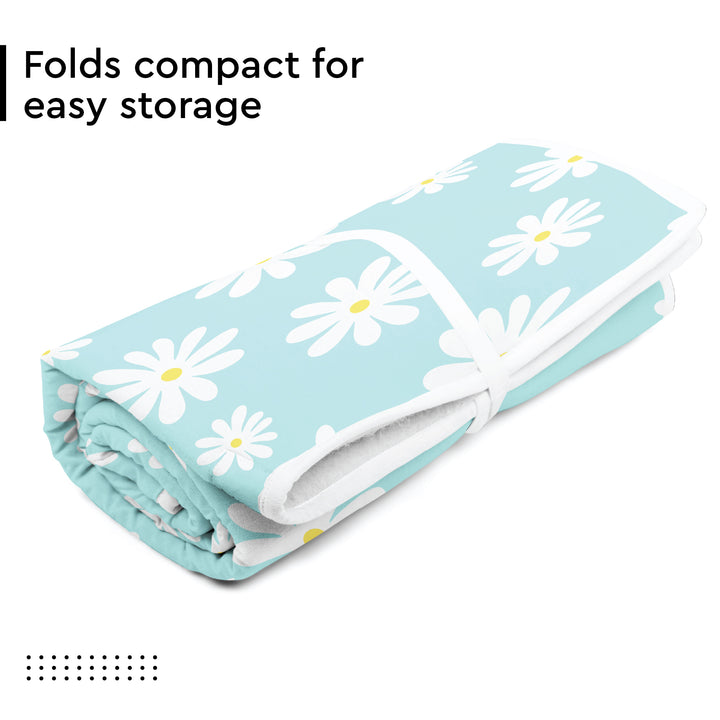 Cotton Daisy Blue Ironing Mat (Pack of 1)