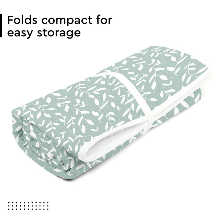 Cotton Green Leaflet Ironing Mat (Pack of 1)