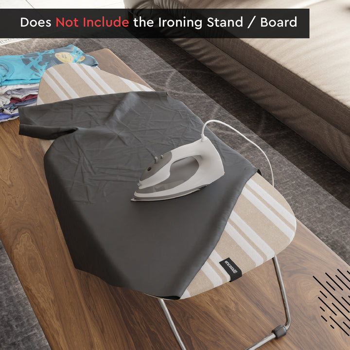 Cotton Franca Beige Stripes Ironing Board Cover (Pack of 1)