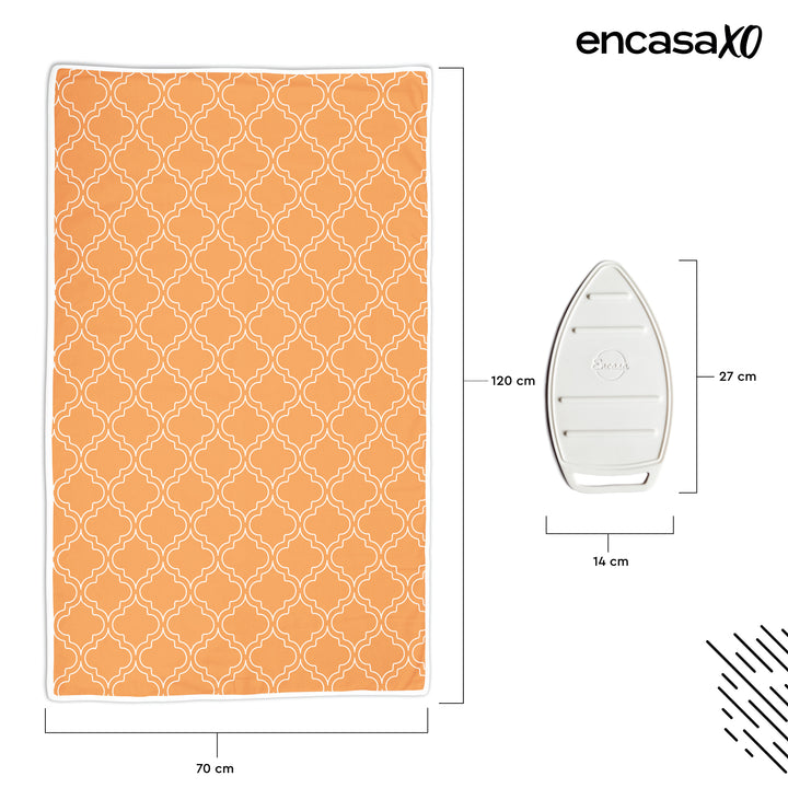 Cotton Peach Tiles Ironing Mat (Pack of 1)