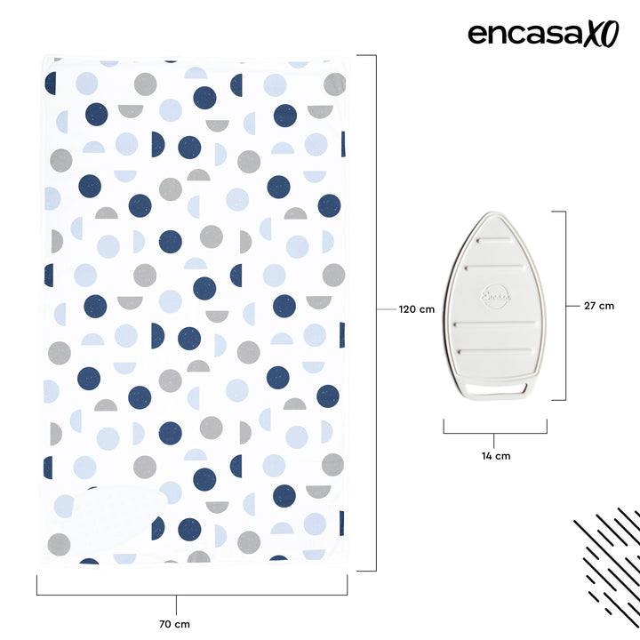 Cotton Blue Moon Ironing Mat (Pack of 1)