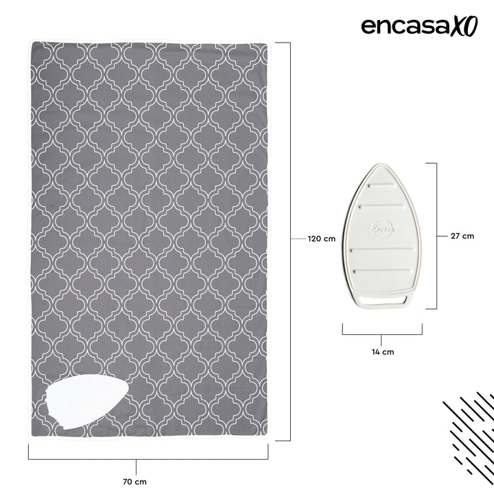 Cotton Grey Tiles Ironing Mat (Pack of 1)