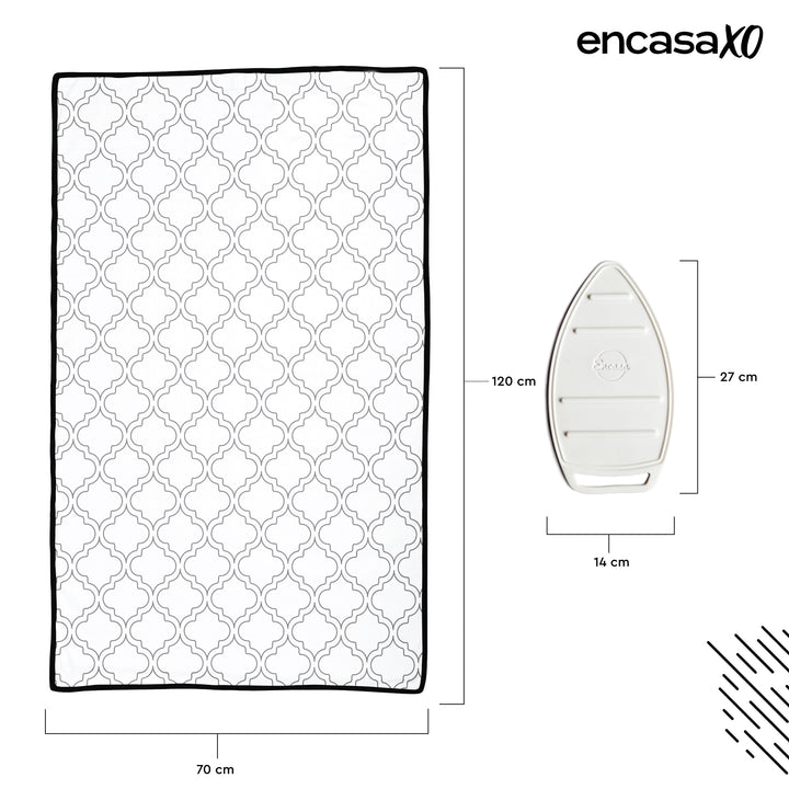 Cotton White Tiles Ironing Mat (Pack of 1)
