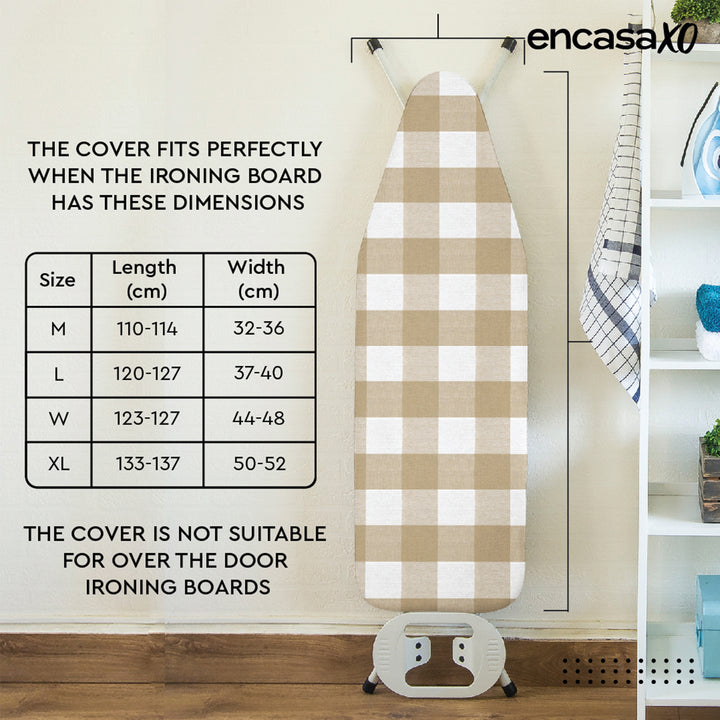 Cotton Buffalo Beige Ironing Board Cover (Pack of 1)
