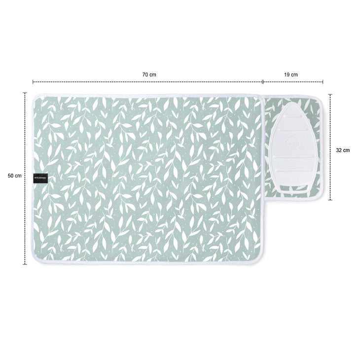 Cotton Green Leaflet Ironing Mat (Pack of 1)