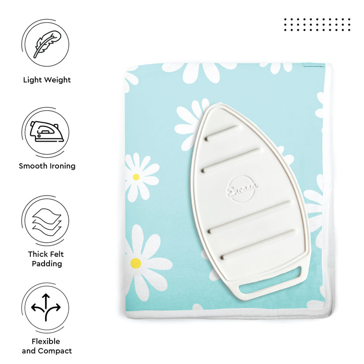 Cotton Daisy Blue Ironing Mat (Pack of 1)