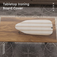 Cotton Franca Beige Stripes Ironing Board Cover (Pack of 1)