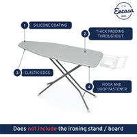 20s Sheeting - Silver Silver Jetstream Ironing Board Cover (Pack of 1)