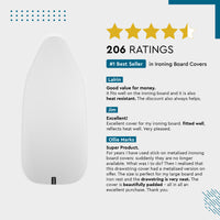 20s Sheeting - Silver Silver Premium Ironing Board Cover (Pack of 1)