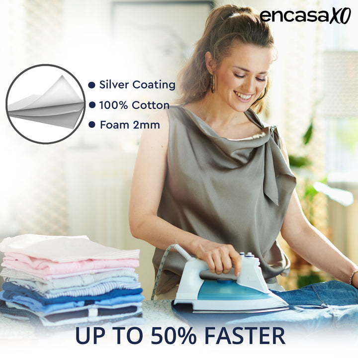20s Sheeting - Silver Silver Premium Ironing Board Cover (Pack of 1)