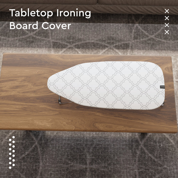 Cotton White Tiles Ironing Board Cover (Pack of 1)