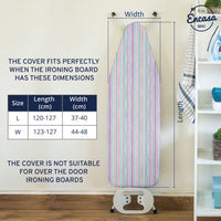 20s Cotton Twill Bright Stripes Ironing Board Cover (Pack of 1)