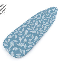 Cotton Big Leaves Blue Ironing Board Cover (Pack of 1)