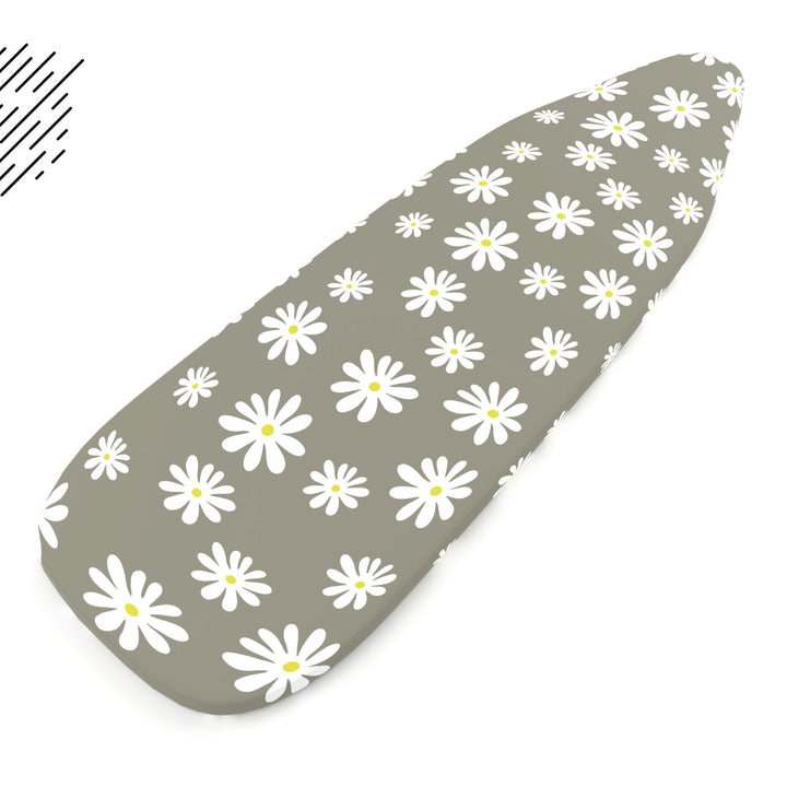 Cotton Daisy Grey Ironing Board Cover (Pack of 1)