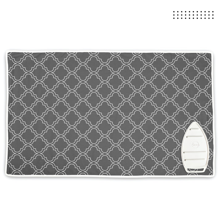Cotton Grey Tiles Ironing Mat (Pack of 1)