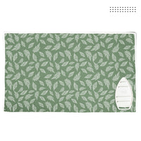 Cotton Big Leaves Green Ironing Mat (Pack of 1)